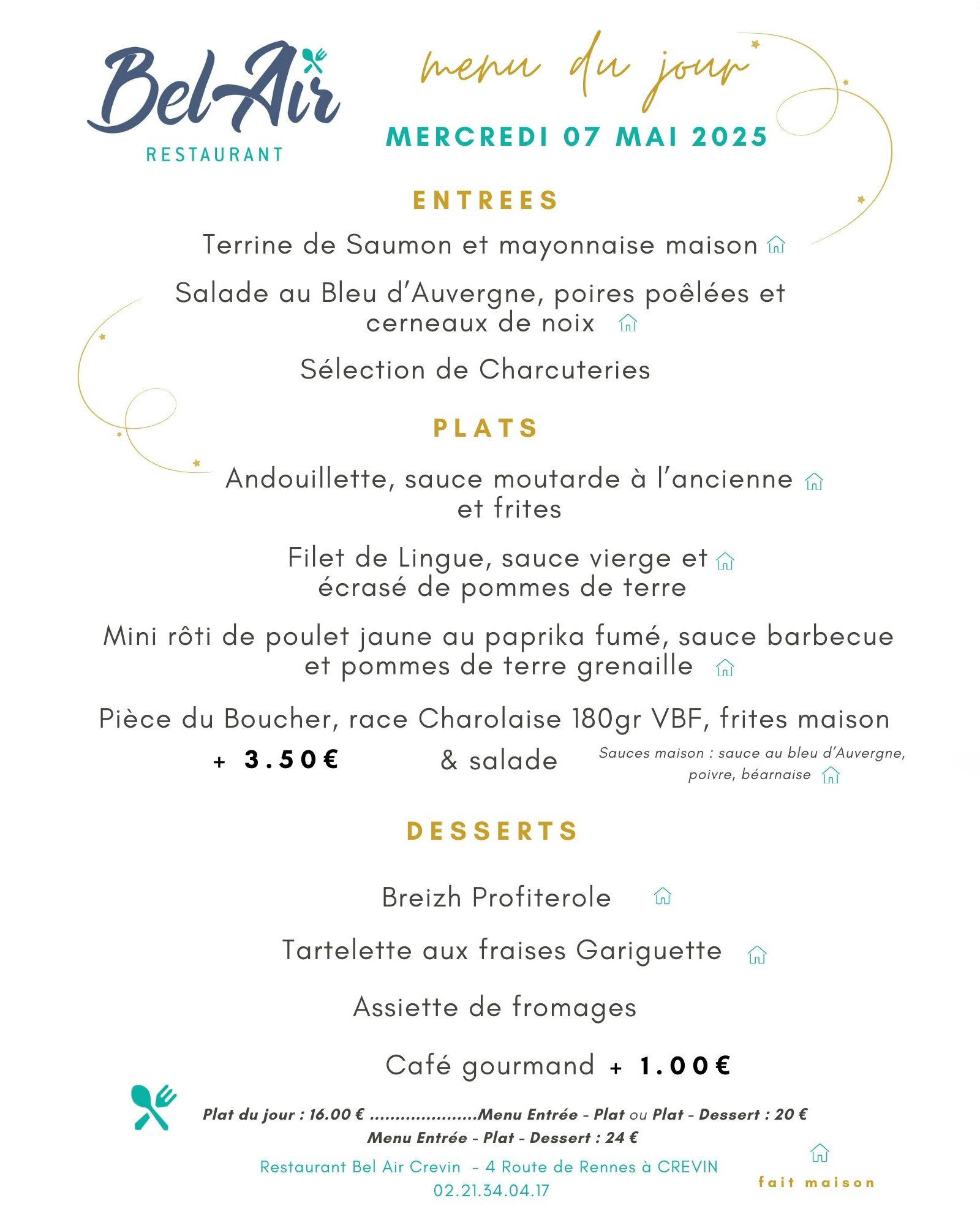 MENU DU JOUR RESTO - Instagram
